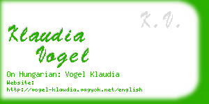 klaudia vogel business card